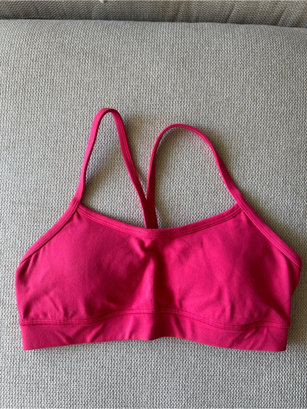 lululemon Hot Pink Power Y Sports Bra